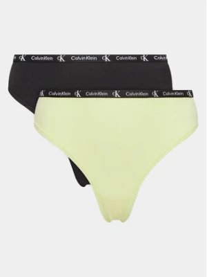 Calvin Klein Underwear Komplet 2 par stringów 000QD3990E Kolorowy