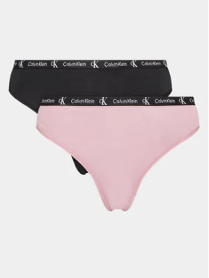 Calvin Klein Underwear Komplet 2 par stringów 000QD5035E Kolorowy