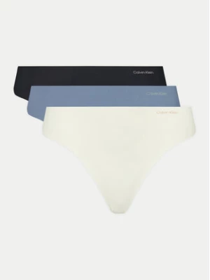 Calvin Klein Underwear Komplet 3 par stringów 000QD3558E Kolorowy
