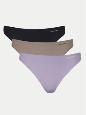 Calvin Klein Underwear Komplet 3 par stringów 000QD3558E Kolorowy