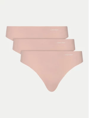 Calvin Klein Underwear Komplet 3 par stringów 000QD3558E Różowy