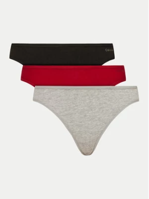 Calvin Klein Underwear Komplet 3 par stringów 000QD5217E Kolorowy