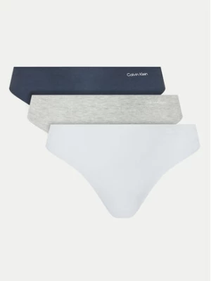 Calvin Klein Underwear Komplet 3 par stringów Thong 3Pk 000QD5219E Kolorowy