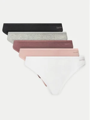 Calvin Klein Underwear Komplet 5 par stringów Thong 5Pk 000QD5250E Kolorowy