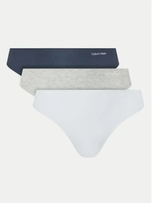 Calvin Klein Underwear Komplet stringów Thong 3Pk 000QD5219E Kolorowy