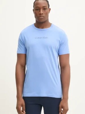 Calvin Klein Underwear koszulka piżamowa kolor niebieski gładka 000NM2748E