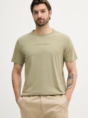Calvin Klein Underwear koszulka piżamowa kolor zielony gładka 000NM2748E