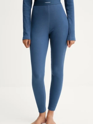 Calvin Klein Underwear legginsy lounge kolor granatowy gładkie 000QS7220E