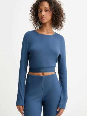 Calvin Klein Underwear longsleeve damski kolor niebieski 000QS7217E