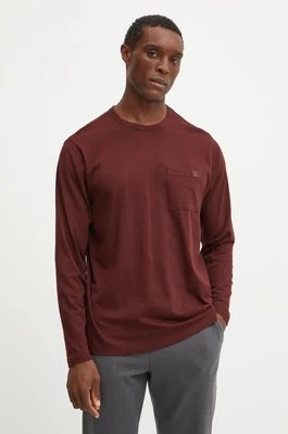 Calvin Klein Underwear longsleeve piżamowy męski kolor brązowy gładka 000NM2668E