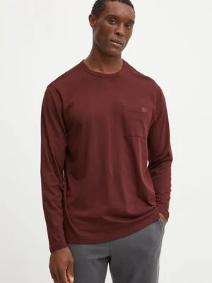 Calvin Klein Underwear longsleeve piżamowy męski kolor brązowy gładka 000NM2668E