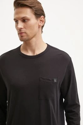 Calvin Klein Underwear longsleeve piżamowy męski kolor czarny gładka 000NM2668E