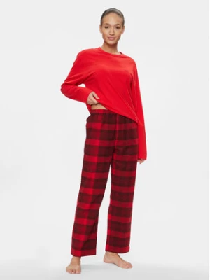 Calvin Klein Underwear Piżama 000QS7036E Czerwony Relaxed Fit