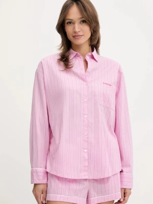 Calvin Klein Underwear piżama bawełniana damska kolor fioletowy bawełniana LV00QS7581