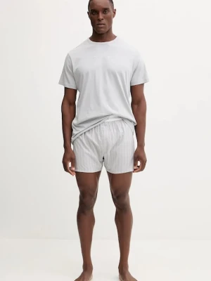 Calvin Klein Underwear piżama bawełniana kolor szary wzorzysta LV00NM2906