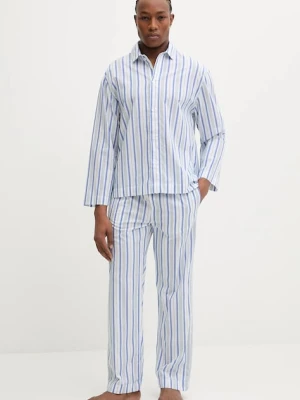 Calvin Klein Underwear piżama bawełniana męska kolor niebieski LV00NM2995