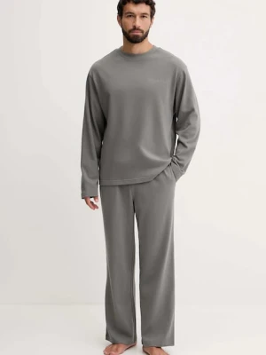 Calvin Klein Underwear piżama bawełniana męska kolor szary gładka LV00NM2951