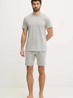 Calvin Klein Underwear piżama bawełniana męska kolor szary z aplikacją LV00NM2960