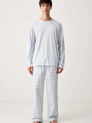Calvin Klein Underwear piżama dwuczęściowa męska bawełniana niebieski
