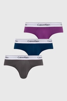 Calvin Klein Underwear slipy 3-pack męskie kolor fioletowy
