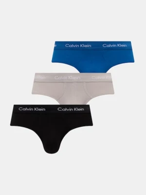 Calvin Klein Underwear slipy męskie bawełniane z elastanem 3-pack niebieski