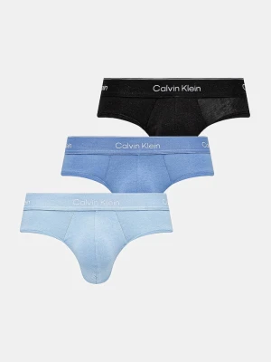 Calvin Klein Underwear slipy męskie bawełniane z elastanem 3-pack niebieski