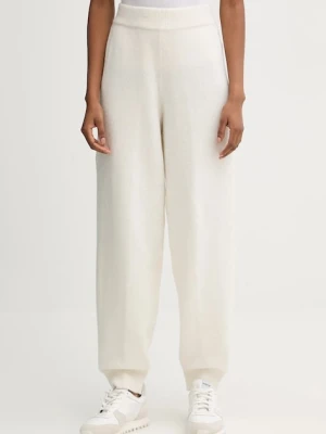 Calvin Klein Underwear spodnie lounge damskie kolor beżowy gładkie LV00QS7569