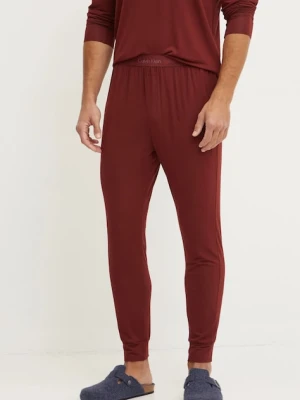Calvin Klein Underwear spodnie lounge kolor bordowy gładkie