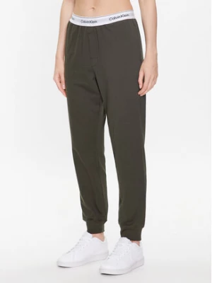 Calvin Klein Underwear Spodnie piżamowe 000QS6872E Zielony Relaxed Fit
