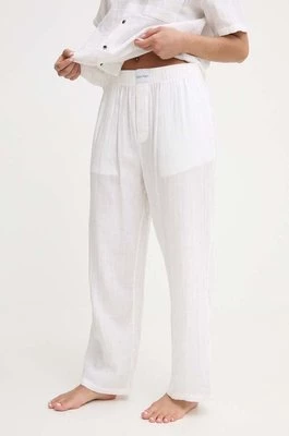 Calvin Klein Underwear spodnie piżamowe bawełniane kolor beżowy bawełniana 000QS7140E