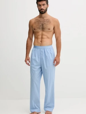 Calvin Klein Underwear spodnie piżamowe bawełniane męska kolor niebieski gładka LV00NM2830