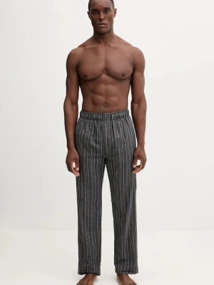 Calvin Klein Underwear spodnie piżamowe bawełniane męska kolor szary wzorzysta LV00NM2923