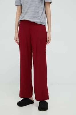 Calvin Klein Underwear spodnie piżamowe damskie kolor bordowy