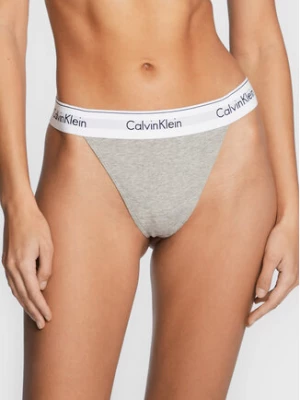 Calvin Klein Underwear Stringi 000QF7013E Szary