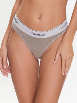 Calvin Klein Underwear Stringi 000QF7208E Beżowy