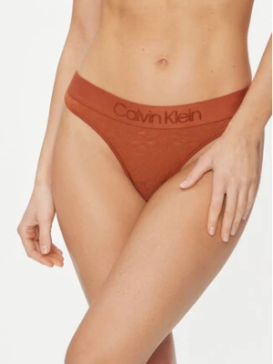 Calvin Klein Underwear Stringi 000QF7287E Beżowy