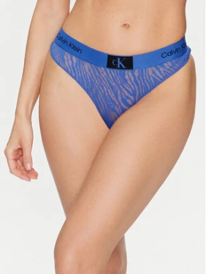 Calvin Klein Underwear Stringi 000QF7378E Niebieski