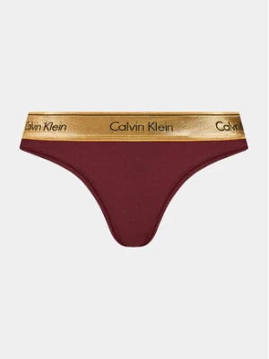Calvin Klein Underwear Stringi 000QF7449E Bordowy