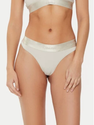 Calvin Klein Underwear Stringi 000QF7997E Beżowy