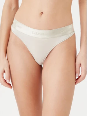 Calvin Klein Underwear Stringi 000QF7997E Beżowy