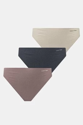 Calvin Klein Underwear stringi 3-pack kolor beżowy 000QD5219E