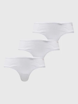 Calvin Klein Underwear stringi 3-pack kolor biały