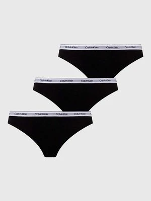 Calvin Klein Underwear stringi 3-pack kolor czarny 000QD5209E