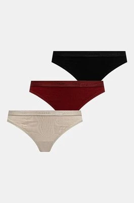 Calvin Klein Underwear stringi 3-pack kolor czarny 000QD5244E