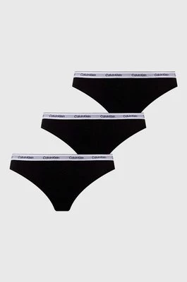 Calvin Klein Underwear stringi 3-pack kolor czarny 000QD5209E