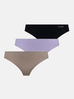 Calvin Klein Underwear stringi 3-pack kolor fioletowy 000QD3558E