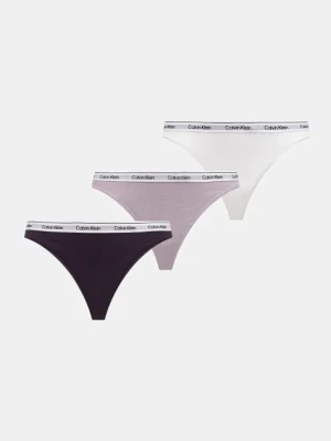 Calvin Klein Underwear stringi 3-pack kolor fioletowy 000QD5209E