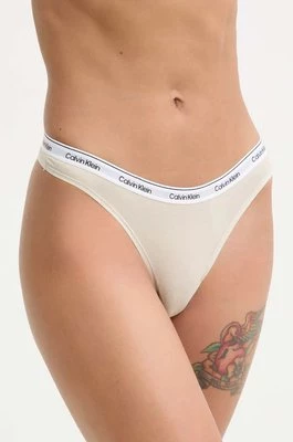 Calvin Klein Underwear stringi kolor beżowy 000QD5043E