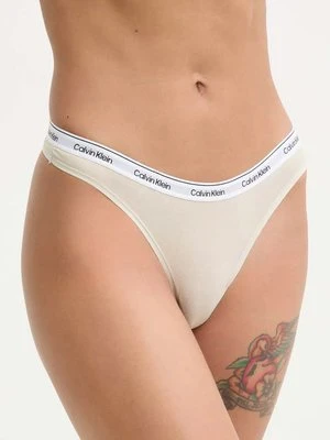 Calvin Klein Underwear stringi kolor beżowy 000QD5043E