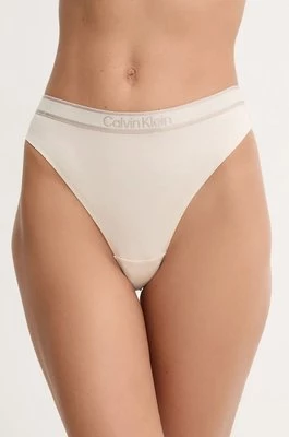 Calvin Klein Underwear stringi kolor beżowy 000QF7954E